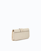 Borsa a spalla piccola Love Bag Pocket in pelle con fibbia gioiello - | Pinko