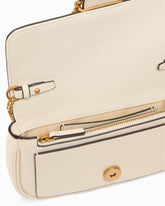 Borsa a spalla piccola Love Bag Pocket in pelle con fibbia gioiello - | Pinko