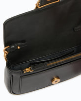Borsa a spalla piccola Love Bag Pocket in pelle con fibbia gioiello - | Pinko