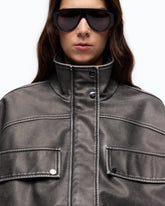Pea coat with vintage finish - | Pinko