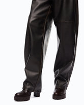 Pantaloni barrel fit in tessuto effetto nappa - | Pinko
