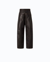 Pantaloni barrel fit in tessuto effetto nappa - | Pinko