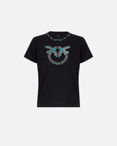 T-shirt con maxi ricamo gioiello Love Birds - | Pinko