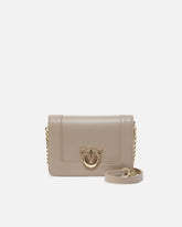 PINKO Galleria Love Bag Click small crossbody bag in leather with engraved buckle - | Pinko