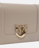 PINKO Galleria Love Bag Click small crossbody bag in leather with engraved buckle - | Pinko