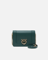 PINKO Galleria Love Bag Click small crossbody bag in leather with engraved buckle - | Pinko