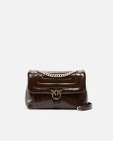 PINKO Galleria Love Bag Puff medium crossbody bag in quilted leather with engraved buckle - | Pinko
