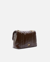 PINKO Galleria Love Bag Puff medium crossbody bag in quilted leather with engraved buckle - | Pinko