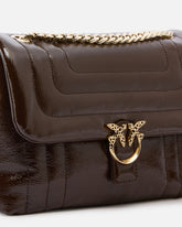 PINKO Galleria Love Bag Puff medium crossbody bag in quilted leather with engraved buckle - | Pinko
