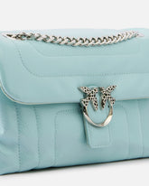 PINKO Galleria Love Bag Puff small crossbody bag in quilted leather with engraved buckle - | Pinko