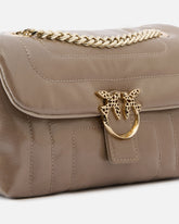 PINKO Galleria Love Bag Puff small crossbody bag in quilted leather with engraved buckle - | Pinko