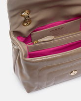 PINKO Galleria Love Bag Puff small crossbody bag in quilted leather with engraved buckle - | Pinko