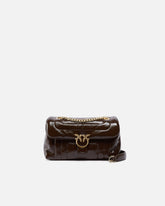 PINKO Galleria Love Bag Puff small crossbody bag in quilted leather with engraved buckle - | Pinko