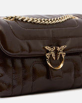 PINKO Galleria Love Bag Puff small crossbody bag in quilted leather with engraved buckle - | Pinko
