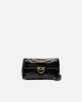 PINKO Galleria Love Bag Puff small crossbody bag in quilted leather with engraved buckle - | Pinko