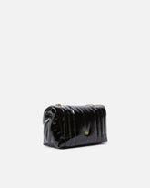 PINKO Galleria Love Bag Puff small crossbody bag in quilted leather with engraved buckle - | Pinko