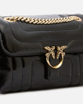 PINKO Galleria Love Bag Puff small crossbody bag in quilted leather with engraved buckle - | Pinko