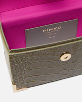 Borsa vanity a tracolla piccola in pelle stampa coccodrillo PINKO Galleria - | Pinko