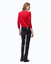 Pantaloni slim fit svasati effetto nappa - | Pinko