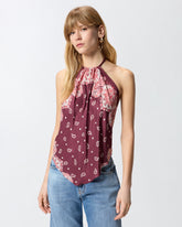 Top copricostume con laccetti e stampa bandana - | Pinko