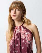Top copricostume con laccetti e stampa bandana - | Pinko