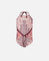 Top copricostume con laccetti e stampa bandana - | Pinko