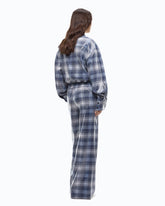 Palazzo trousers with check pattern and sequins - | Pinko