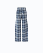 Palazzo trousers with check pattern and sequins - | Pinko