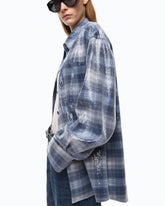 Sobrecamisa con motivo de cuadros y lentejuelas - | Pinko