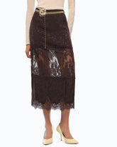 Gonna pencil in pizzo - | Pinko