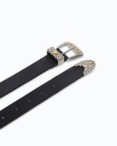 Cintura texana in pelle con tasche portaoggetti 3 cm - | Pinko