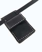 Cintura texana in pelle con tasche portaoggetti 3 cm - | Pinko