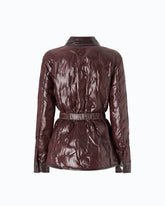 Giacca camicia imbottita in tela semilucida - | Pinko
