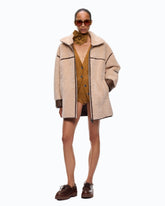 Caban mit Shearling-Effekt und hohem Kragen - | Pinko