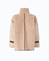 Caban mit Shearling-Effekt und hohem Kragen - | Pinko