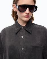 Shirt in peachskin-feel twill - Black | Pinko