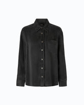 Shirt in peachskin-feel twill - Black | Pinko