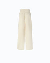 Palazzo trousers in peachskin-feel twill - | Pinko