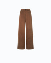 Pantalon palazzo en sergé peau de pêche - | Pinko