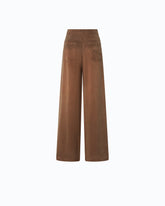 Pantalon palazzo en sergé peau de pêche - | Pinko