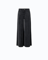 Palazzo-Hose aus Twill mit pfirsichweicher Haptik - | Pinko