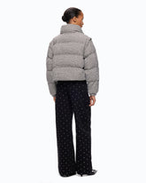 Piumino in tweed con maniche staccabili - | Pinko