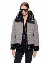 Piumino in tweed e nylon - | Pinko