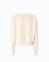 Fully rhinestoned fleece sweater - | Pinko