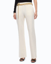 Pantaloni con piega stirata - | Pinko