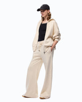 Fully rhinestoned fleece trousers - | Pinko
