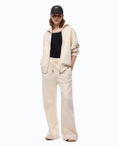 Felpa full strass con zip e cappuccio - | Pinko