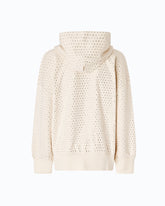 Felpa full strass con zip e cappuccio - | Pinko