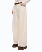 Pantaloni barrel fit in velluto a costine - | Pinko