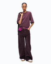 Barrel-fit corduroy trousers - | Pinko